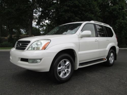 2006 lexus gx 470 awd pearl white low miles fully loaded stunning condition