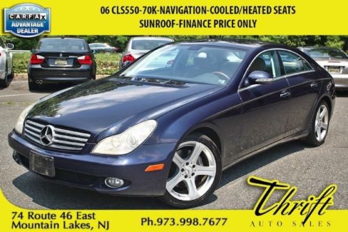 06 cls550-70k-navigation-cooled/heated seats-sunroof-finance price only