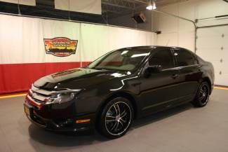 2011 ford fusion se black gray cloth low miles custom wheels