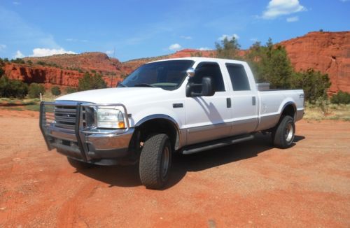 Ford 2002 f-250 superduty xlt 4x4 v-10 triton crew cab long bed pickup