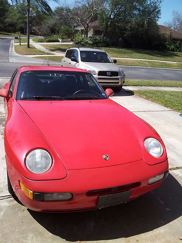 1992 porsche 968 coupe guards red / black interior tiptronic