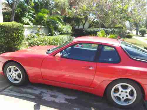 1992 Porsche 968 coupe guards red / black interior tiptronic, US $10,000.00, image 3