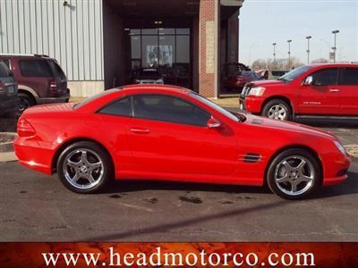 2003 mercedes-benz sl500 2dr roadster 5.0l low miles convertible auto gas red