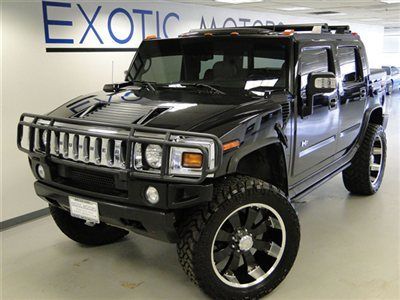 2006 hummer h2 sut 4wd! blk/wheat kenwood-unit heated-sts towpkg liftkit 24"whls