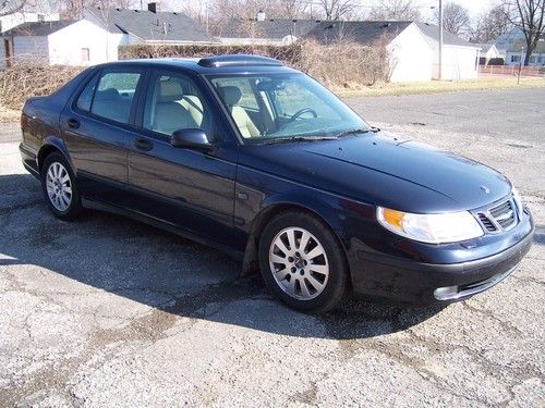 2003 saab 9-5 linear 2.3t turbo charged automatic best offer.4 door blue leather