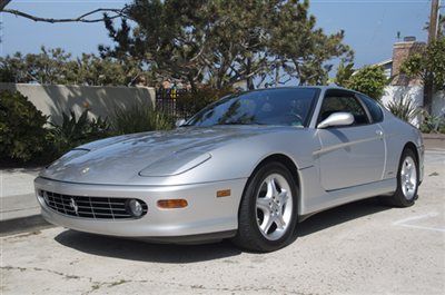 2000 ferrari 456. silver over blue. 18k miles. extremely clean