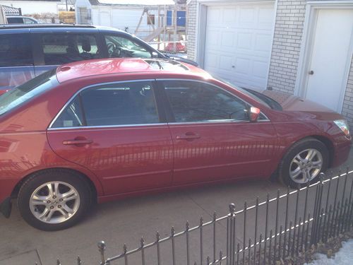 2007 red honda accord exl sedan 4-door 2.4l