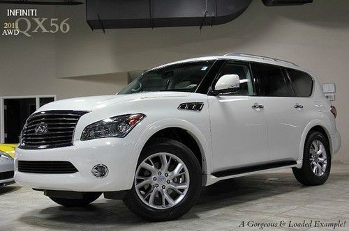 2011 infiniti qx56 awd one owner 47k mi rear seat dvd navigation bose moonroof$$