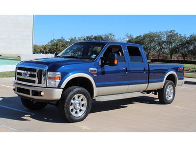 2008 f350 king ranch 4x4 diesel **no reserve!!** lifted tv/dvd *fully serviced*