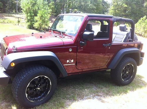 2008 jeep wrangler "x" jk.  burgandy in color