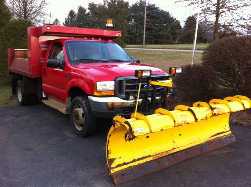 00 ford f450 dump truck snow plow 7.3 diesel 4x4
