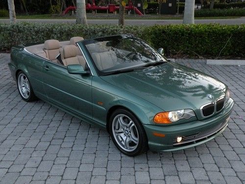 01 330ci convertible automatic sports package rare metallic color leather wood