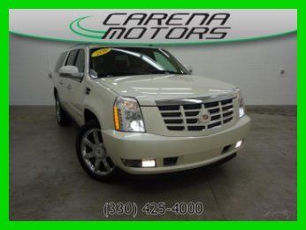 2010 cadillac used escalade esv premiun pearl white awd free one 1 owner carfax