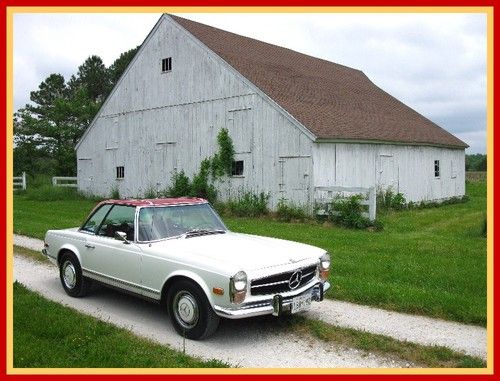 1969 mercedes 280sl - 2 tops (hard top + convertible) - a/c - records .... nice