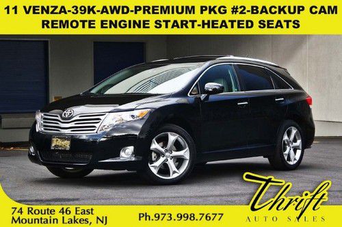 11 venza-39k-awd-premium pkg #2-backup cam-remote engine start-heated seats