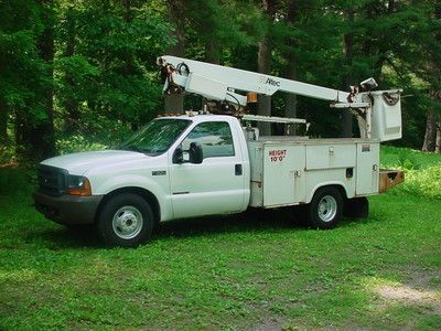 2000 ford f350 drw 7.3l v8 powerstroke diesel w/aerial bucket.