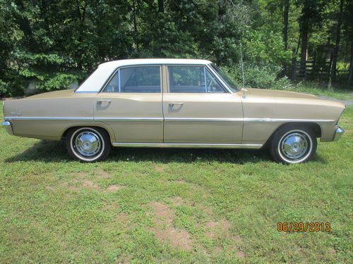 1967 chevrolet chevy nova ii, 4 door, garage kept, all orginal, 57,695 actual