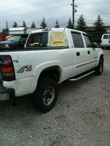 Gmc sierra 2500hd slt crew cab 4x4 short bed 8.1l needs work plow truck western