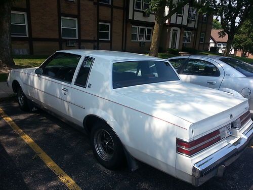 1987 buick regal white - runs good. good tires. sold for parts  read description