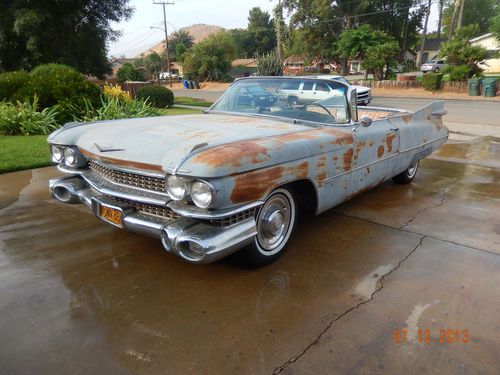 1959 cadillac convertible- california car w/ yellow plates, loaded w/ options