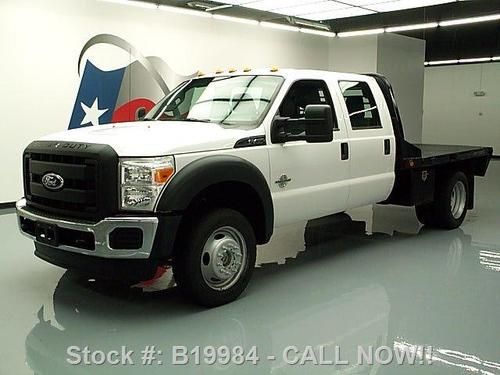 2011 ford f-450 4x4 crew diesel dually flat bed 72k mi texas direct auto