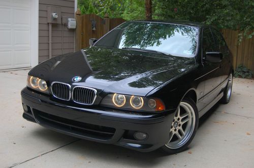 No reserve 2003 bmw 540i m sport, 6 speed, black/black, 134k mi, nice!