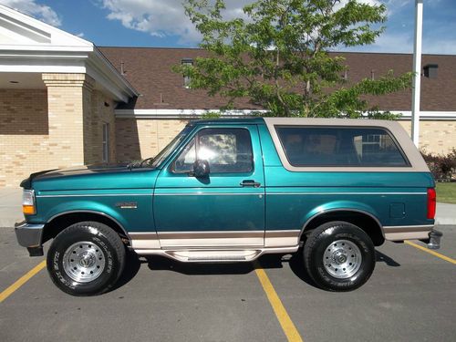 1996 ford bronco eddie bauer sport utility 2-door 5.8l, low low miles, no rust!!