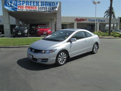 2010 honda civic ex coupe, low miles 2 dr, 1.8l l4 16v, alabaster silver