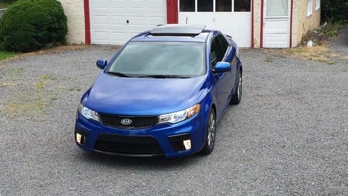 2013 kia forte sx koup salvage bluetooth auto sunroof leather hids tints