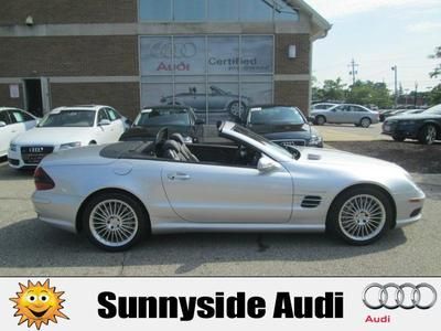 2003 mercedes-benz sl55 roadster silver 53k 493 hp keyless go parktronic clean