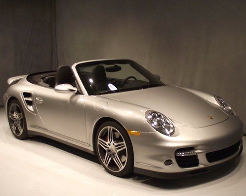 2008 08 porsche 911 turbo cabriolet convertible tiptronic auto awd silver 10k mi