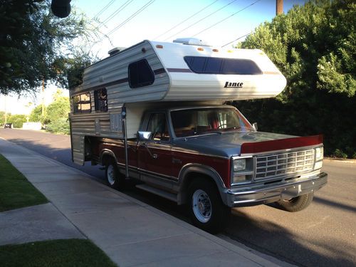 1980 ford f350 xlt camper special with 1984 lance cab over camper