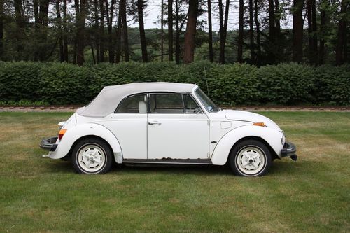 1979 volkswagen super beetle convertible, triple white