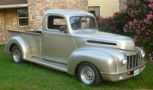 Gold classic 47 ford pickup truck