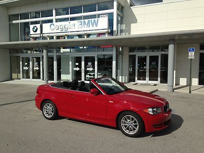 11' 128i convertible, certified to 2016/100k! navigation! crimson red on black!!