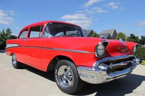57 red 210 chevy restored gorgeous muscle car