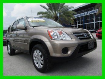 06 tan 4wd crv 2.4l i4 i-vtec lev suv *heated leather seats *power sunroof *fl