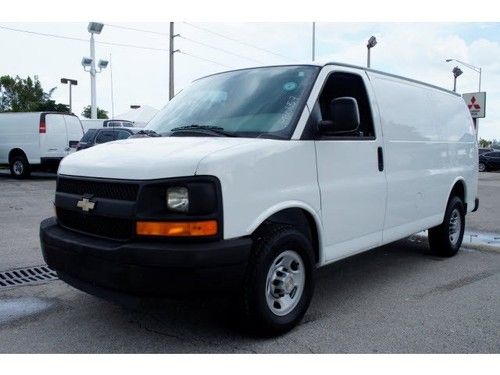 08 chevy g2500 cargo van 65k only miles bins pkg very clean florida