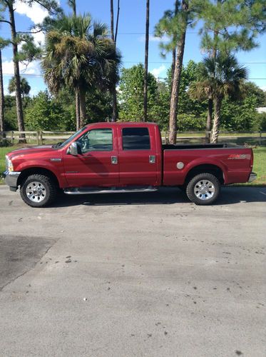 2003 ford f250 7.3 turbo desiel crew cab lariet short bed 4wd red