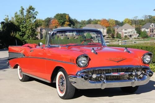 1957 chevy bel air convertible frame off restored hot