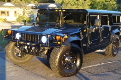 ~1999 hummer h1 for sale~loaded~black/tan~wheel flares~custom rims~side exhaust~