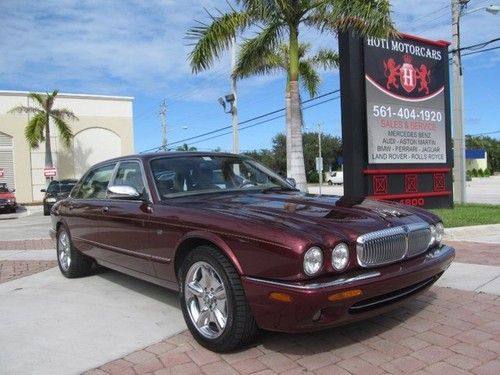 99 madeira red jag xj-8 vdp -chrome alloy wheels -heated seats -h/k cd changer