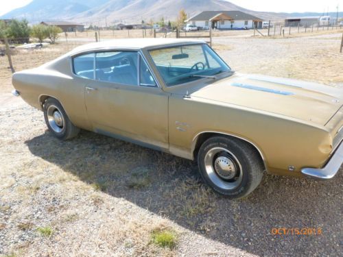 1968 plymouth barracuda fastback - 360 c.i., 4 speed, 8 3/4" rear