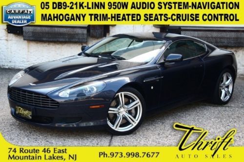 05 db9-21k-linn 950w audio system-mahogany trim-heated seats-nav-cruise control