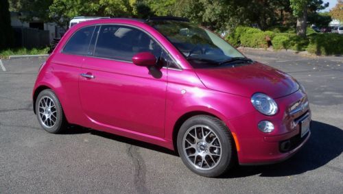 2012 fiat 500c custom razzberry paint wow