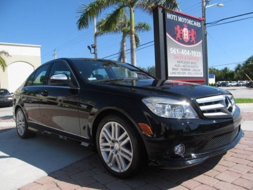 08 black mercedes c-300 manual 6 speed sport sedan -aluminum trim + 17 in wheels