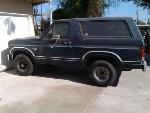 1986 ford bronco xlt 4x4 suv california vehicle low miles good condition 5.0l