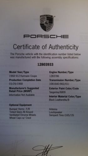 1968 Porsche 912 Coupe, image 14