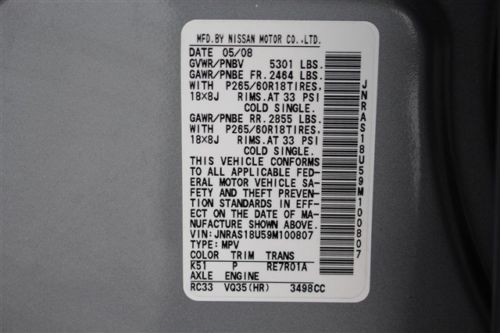 2009 3.5L Brown Leather Sunroof RWD 4-Wheel Disc Brakes Aluminum Wheels, US $26,469.00, image 45