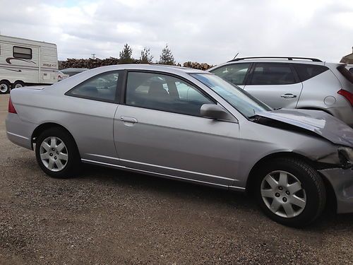 2001 honda civic ex coupe 1.7l damage low miles needs body work no reserve